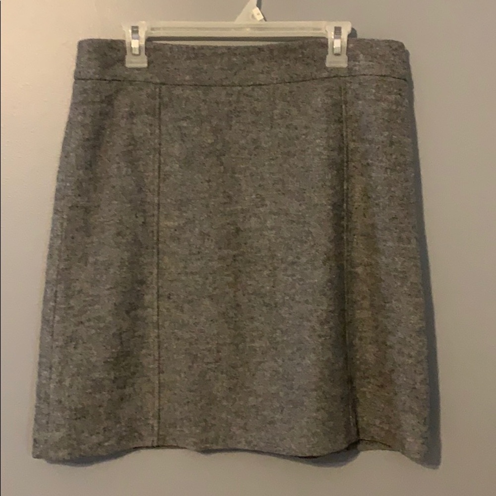 Ann Taylor Factory wool blend a-line skirt grey